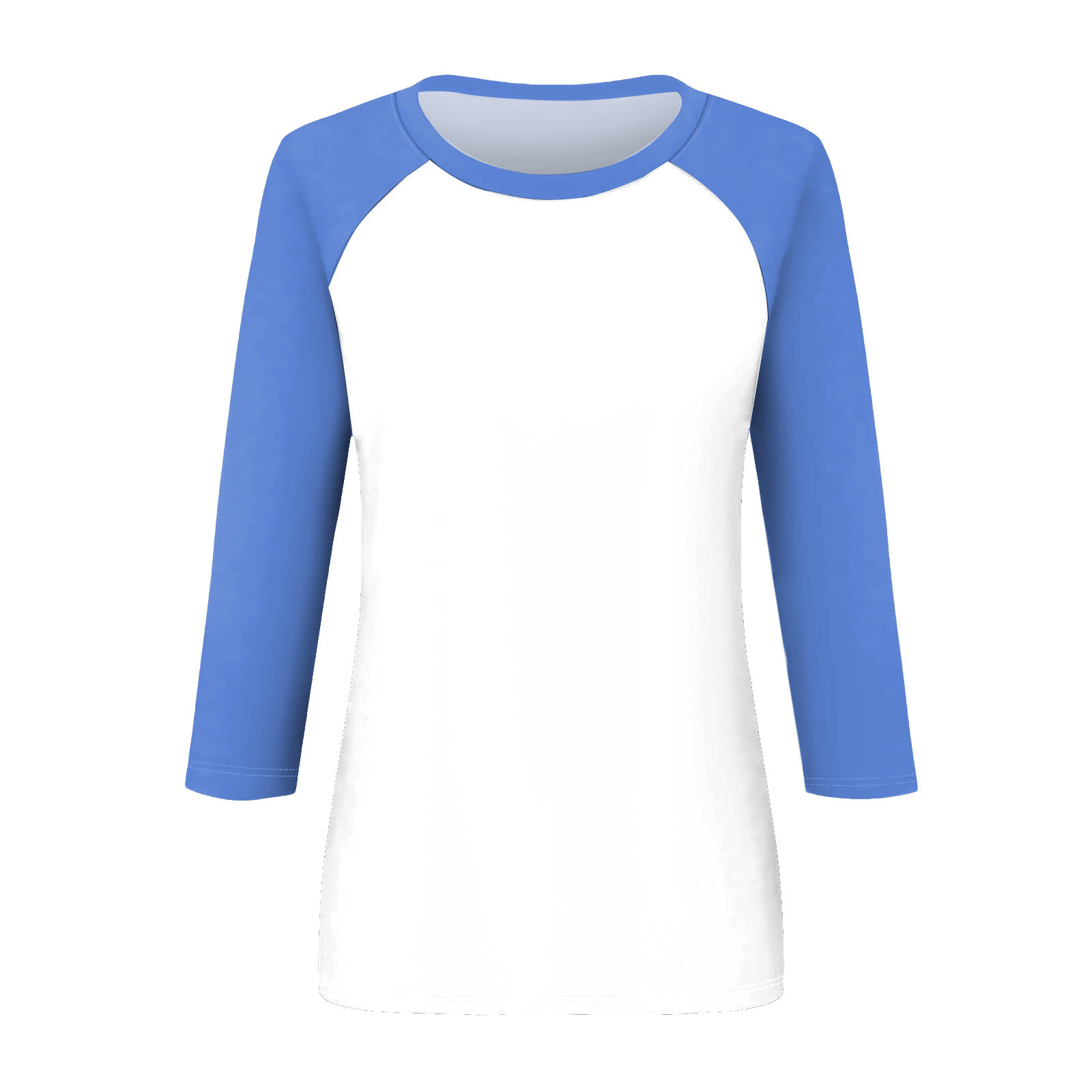 thumbnail image 5 of Camiseta informal de manga 3/4 y cuello redondo para mujer, versátil, de poliéster, tallas S-XXL, 5 of 5